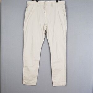 H&M Men's Size 36 Slim Fit Light Khaki Trouser Pants Office Casual Basic Chinos